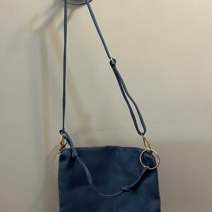 Marlon Firenze Women's Leather Handbag / Crossbody Bag with Gold Ring Accent NWT